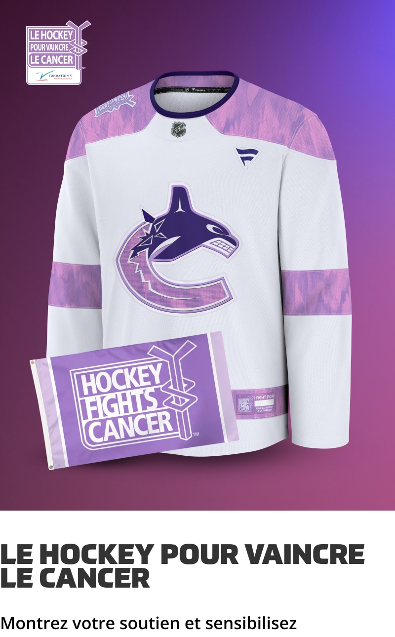 Le Hockey Pour Vaincre Le Cancer. Montrez votre soutien et sensibilisez. Magasinez Maintenant.