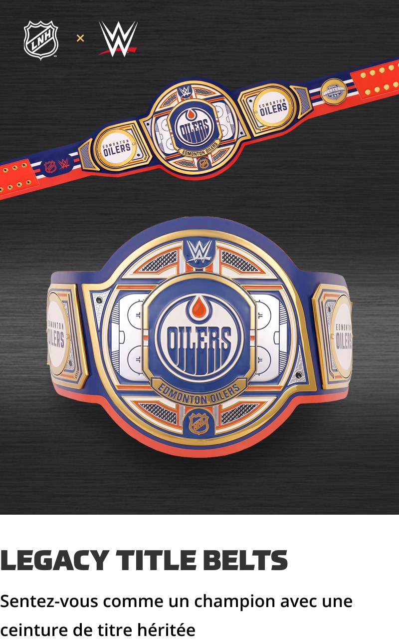 LNH x WWE logo Sentez-vous comme un champion avec une ceinture de titre héritée